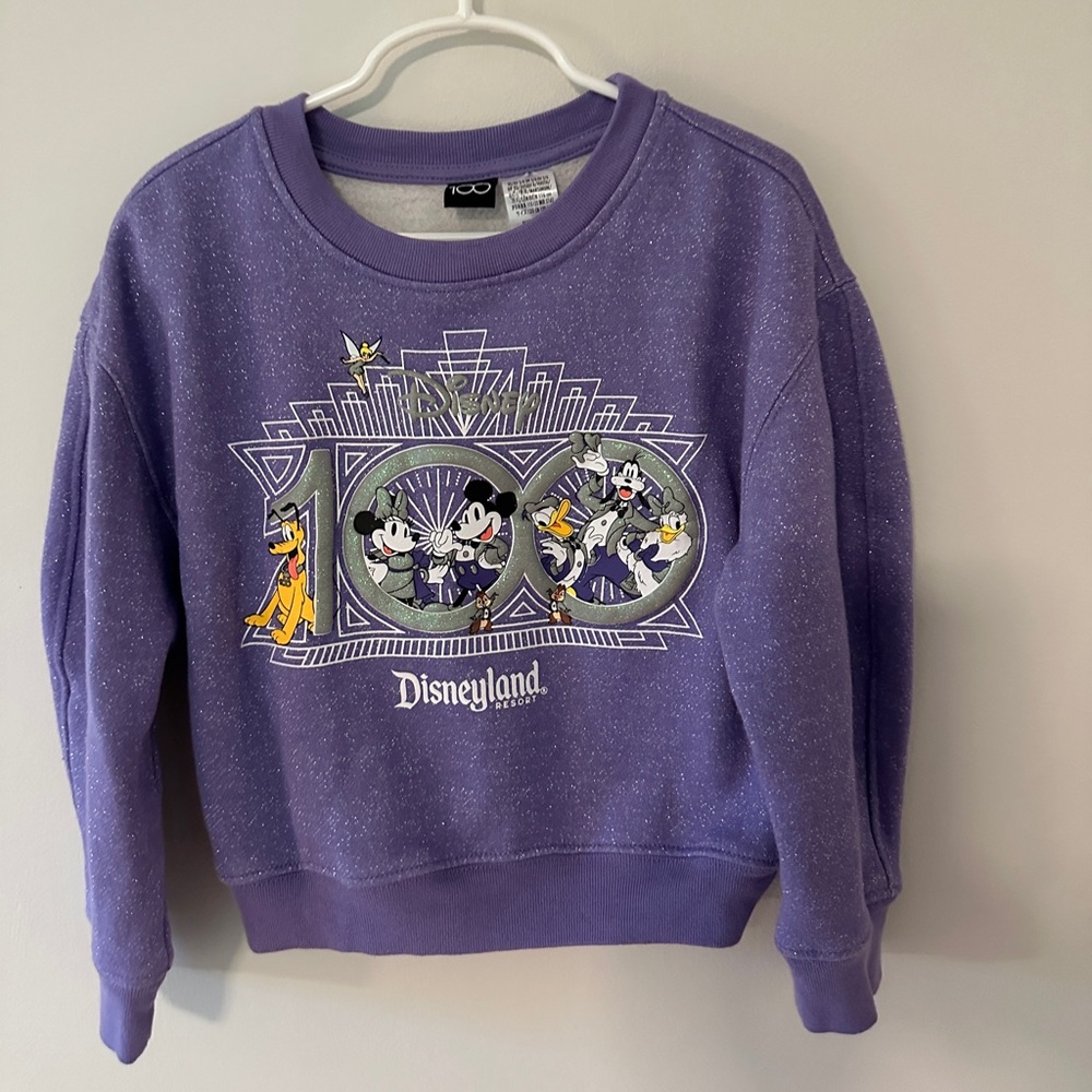 Mickey Mouse and Friends Disney sparkle 100 Sweatshirt girls Size 5/6